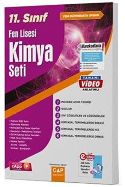 Çap Yayınları Çap 11. Sınıf Fen Lisesi Kimya Seti