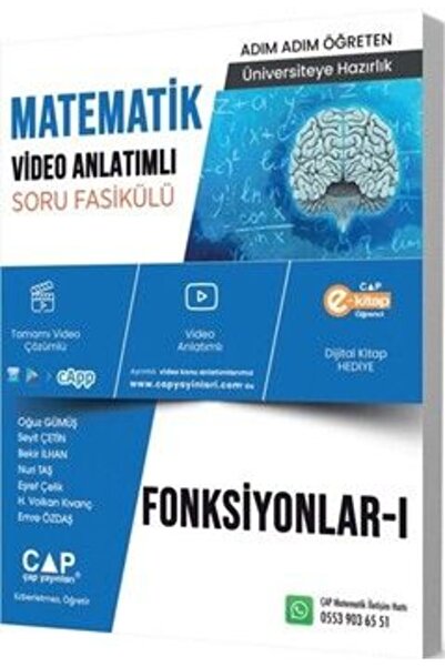 Çap Yayınları Çap Yayınları Üniversiteye Hazırlık Matematik Fonksiyonlar 1 Konu Anlatımlı Soru Bankası