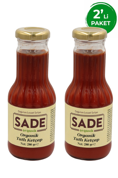 Sade Organik Tatlı Ketçap 2 Adet (2X280GR)