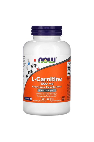 Now L Carnitine, 100 Tablets, 1000 mg