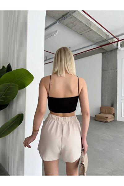 İntive Lingerie Μπεζ Μίνι Σορτς Ψηλόμεση Μίνι Φούστα