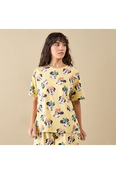 FAV All-Over Minnie Mouse Print T-shirt and Shorts Set