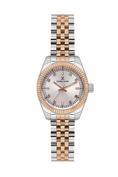 Daniel Klein Rose Gold Rose Black Fabric Wristwatch 3 Atm Water Resistant Stone Taasisim