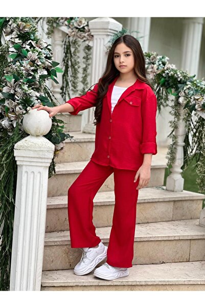 Pegai Tekstil Kız Çocuk Badili Keten Takım