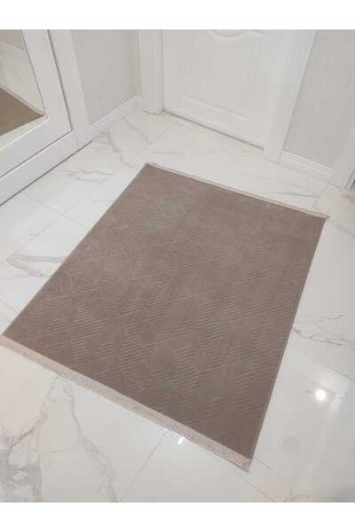 Merinos MAHİR HALI MERİNOS MARKA SAÇAKLI RÖLTEF KAYMAZ TABAN HALI KAHVERENGİ