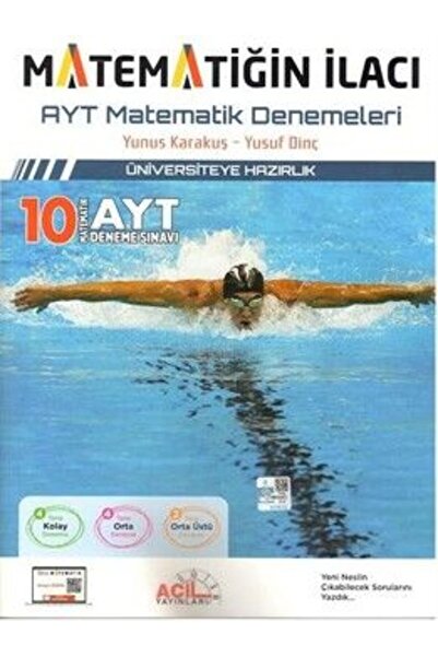 Acil Yayınları Matematiğin İlacı AYT Matematik Denemeleri / Yunus Karakuş / A...