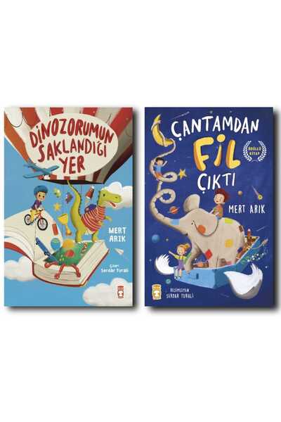 Timaş Çocuk DİNAZORUMUN SAKLANDIĞI YER/ ÇANTAMDA FİL ÇİKTI/ MERT ARIK 2 KİTAP...