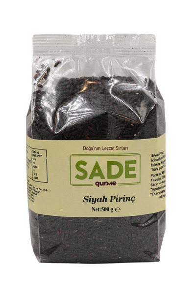 Sade Gurme Siyah Pirinç 500 GR