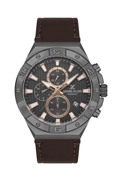 Daniel Klein Exlusive 5 Atm Water Resistant Leather Watchband Brown Dk.1.13744-4