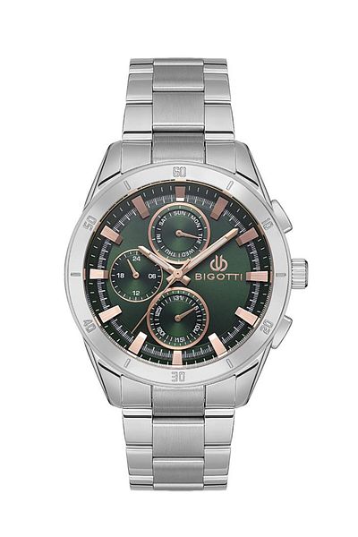 Bigotti Bg.1.10531-3 All Functions Active Steel Cord Metallic Color Men's Wristwatch