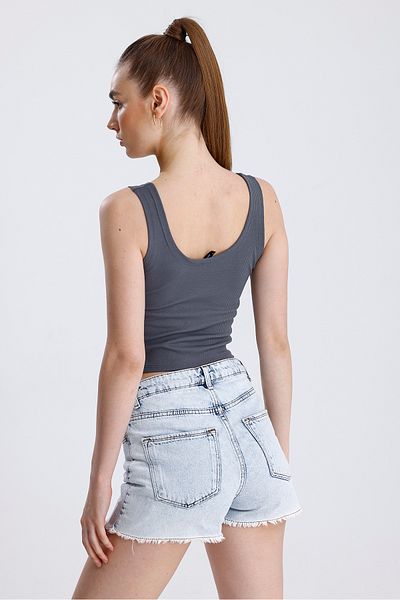 FV Oval Collar Bustier Crop