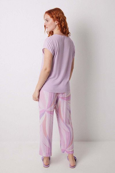 Women'secret Lilac geometric print Capri pajamas