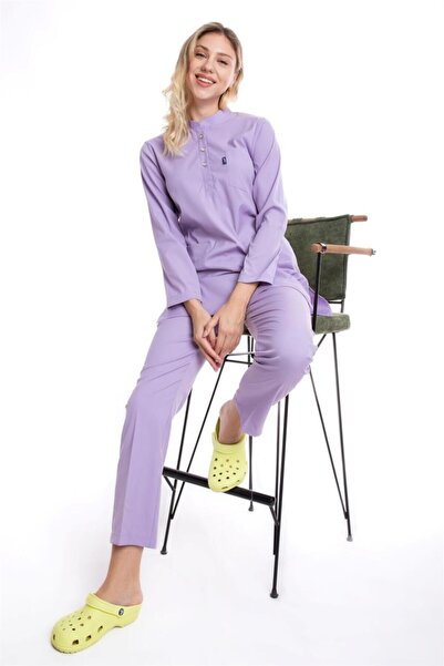 Uçak Medikal Set uniformă Hijab Liliac Karya