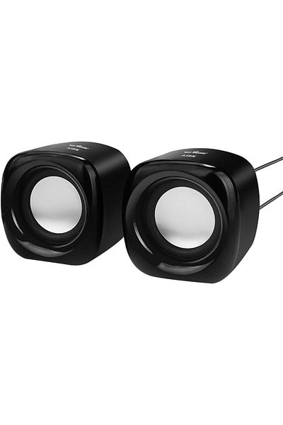 COOYA Black Computer Speakers, 6W PC Powered, USB Speaker Monitor Speakers, for Desktop Computer