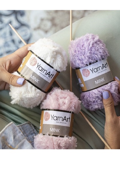 Yarnart Mınk - Tüylü El Örgü Ipi Kırık Beyaz-330