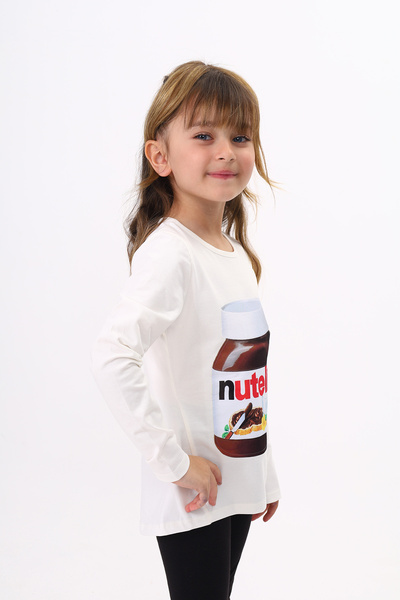 Toontoy Girl's Nutella Printed T-Shirt