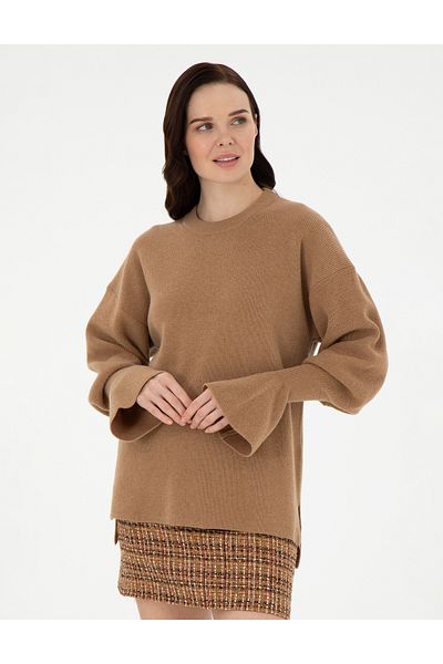 Pierre Cardin Camel Regular Fit Wool Sweater 50296484 -Vr015