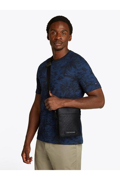 Tommy Hilfiger Men's Th Monogram Mini Preporter Crossbody Bag