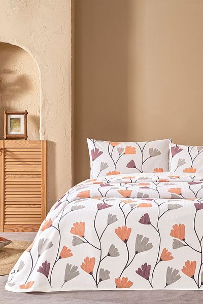 Taç Lassie Brown Double Cotton Pique Set