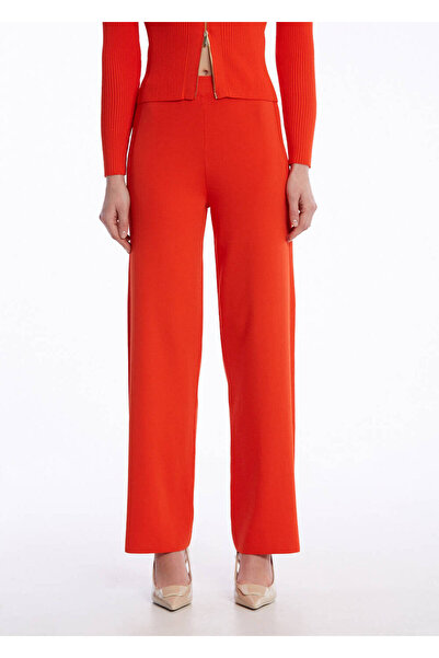 Knitss Coral Knitwear Trousers with Ribbed Knit Detail