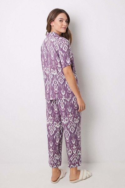 Women'secret Ikat viscose Capri shirt pajamas