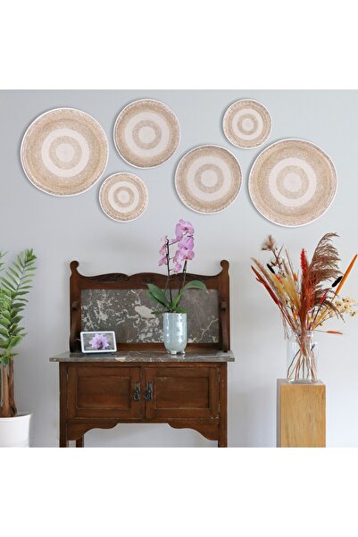 Mylamp Anadolu Boncuklu Bambu Duvar Dekoru 3 lü SET