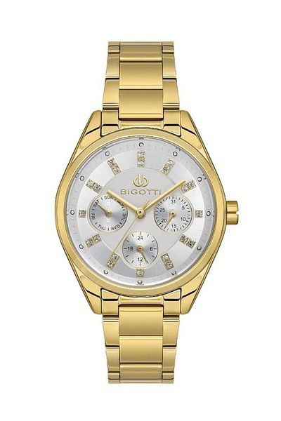 Bigotti Bg.1.10478-2 All Functions Active Steel Cord Gold Color Women Wrist Watch