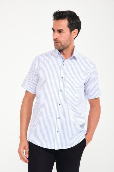 Fitmens Classic Short Sleeve Thick Striped Gift Boxed Men's Shirt Fs-000702 -...