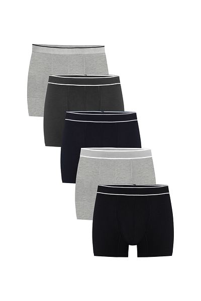 3MODA Ανδρικό 5 Pack Cotton Lycra Flexible Fabric Boxer