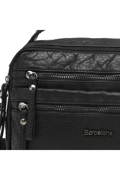 BARCELONA 21K Geantă de umăr pentru femei din piele Rölaks Washed 21K Barcelona 1924-6