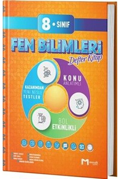 Mozaik Yayınları Mozaik Yayınları 8. Sınıf Fen Bilimleri İntro Defter Kitap