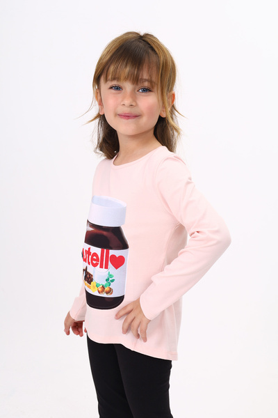 Toontoy Girl's Nutella Printed T-Shirt