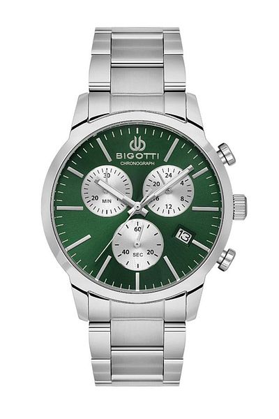 Bigotti Bg.1.10576-4 Steel Plated Functions Active Metallic Men Wrist Watch