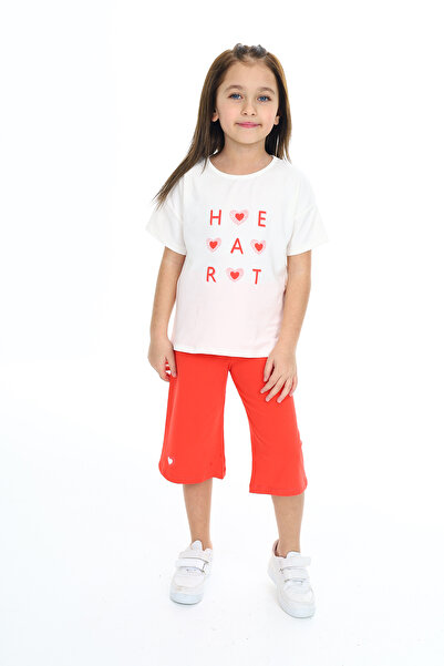 Toontoy Комплект капри с принт на сърца за момичета