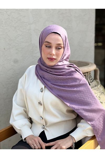 Modakaşmir Silky Jacquard Series Hale Pattern Shawl