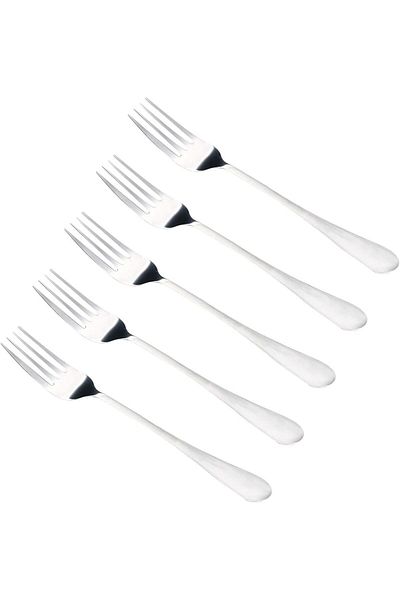 Generic 12-Piece Plain Stainless Steel Eating Fork Spoon Set, 19cm Length, Great Housewarming Gift, Food Gr