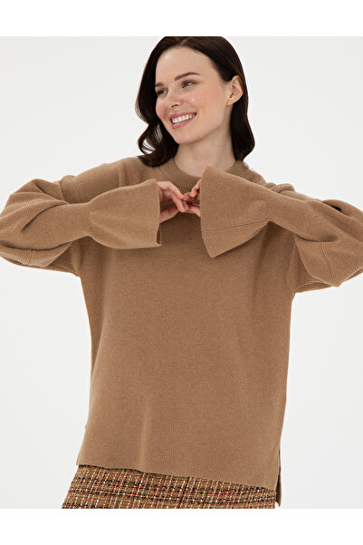Pierre Cardin Camel Regular Fit Yün Kazak 50296484-VR015