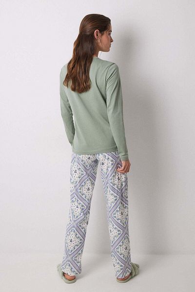 Women'secret Long pajamas 100% cotton with scarf print