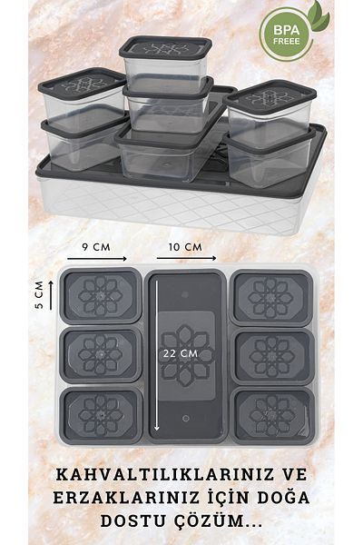BAGER MARKET Comfera 8 Piece Leakproof, Plastic Breakfast Set, Storage Container, Freezer Container