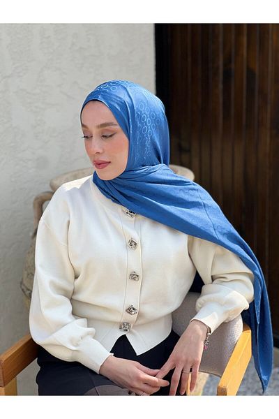 Modakaşmir Silky Jacquard Series Hale Pattern Shawl