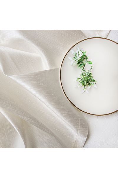 Bimotif Ottoman Silk (Carefree) Fabric 1 Meter, Cream Width 300 cm