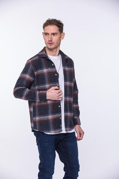 Fitmens Мъжка риза с карета, 100% памук, мека на допир, в голям размер, в под...