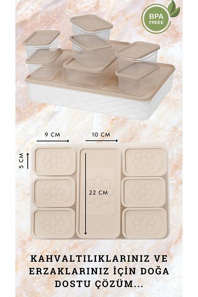 BAGER MARKET Comfera 8 Piece Leakproof, Plastic Breakfast Set, Storage Container, Freezer Container