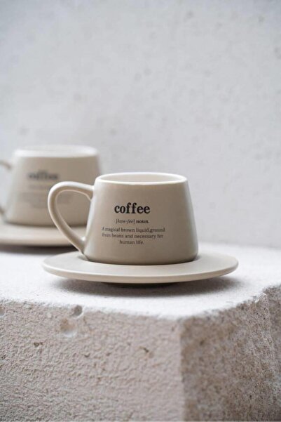 ACAR BLUSH BEJ 2 KİŞİLİK TÜRK KAHVESİ FİNCANI