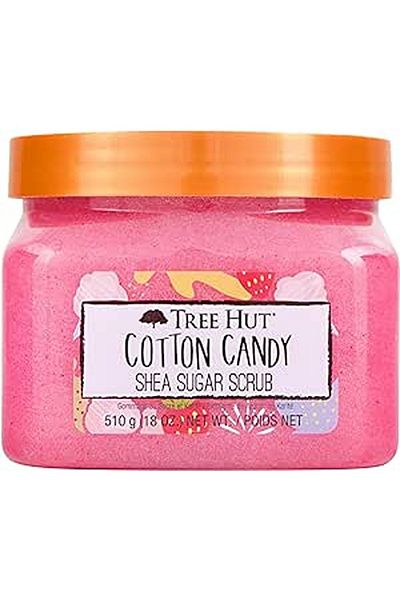 TreeHut مقشر السكر وزبدة الشيا من Tree Hut Cotton Candy - للحصول على بشرة ناعمة ومتوهجة | 510 جرام