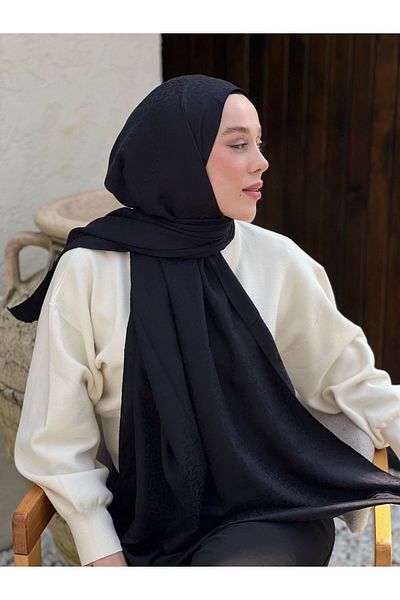 Modakaşmir Silky Jacquard Series Knitted Pattern Shawl