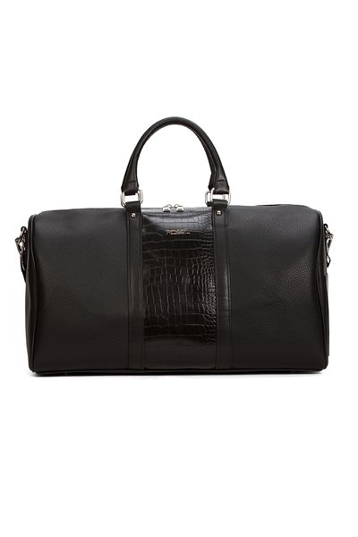 Fossil 2001 Vegan Leather Suitcase Hand Suitcase Suitcase Sports Bag Holiday Hospital Cylinder Model Black