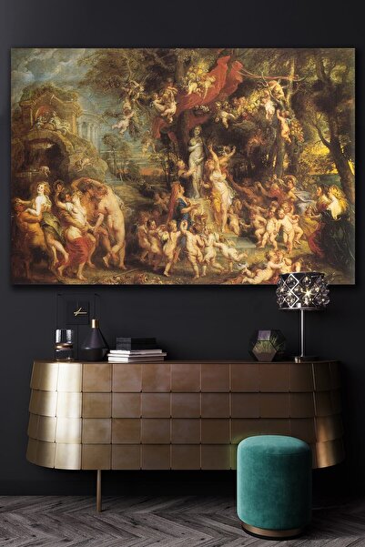 Hediyeler Kapında Rönesans Kargaşa Kanvas Duvar Tablo 70x100