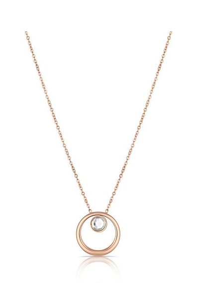 Daniel Klein Dkj.3.4031.4 Stone Design Rose Women's Necklace