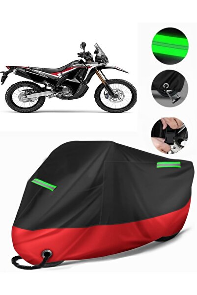 MotoEN Honda CRF 250 Rally Uyumlu Premium Motosiklet Brandası(Kilit Uyumlu)Siyah-Kırmızı